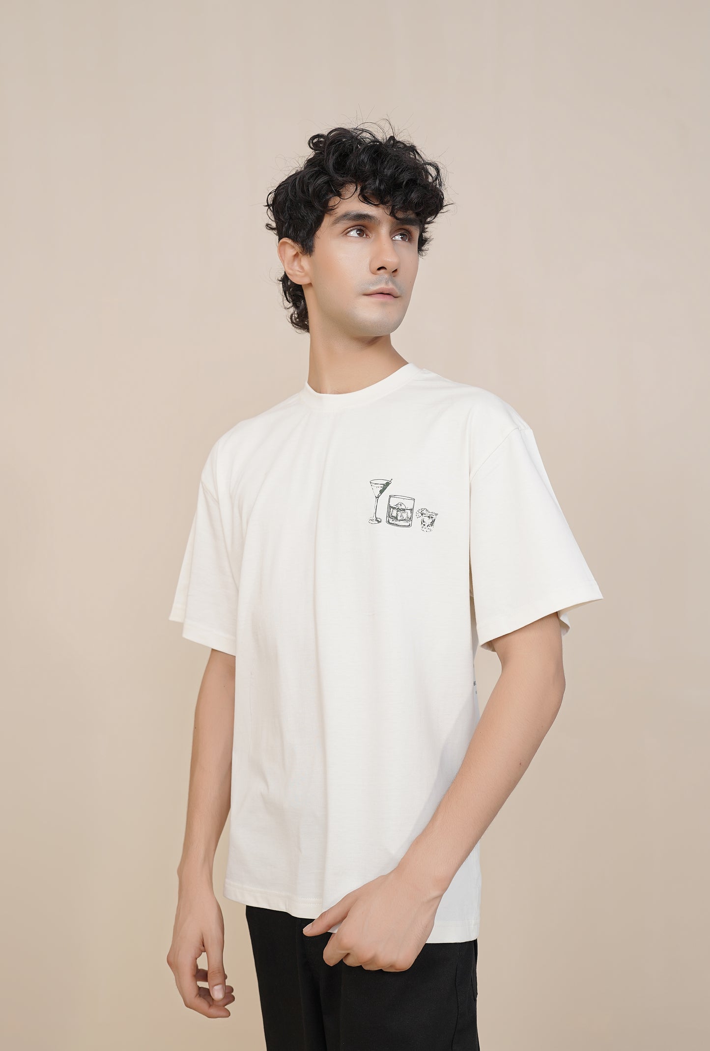 'COCKTAILS MENU' WHITE T-SHIRT