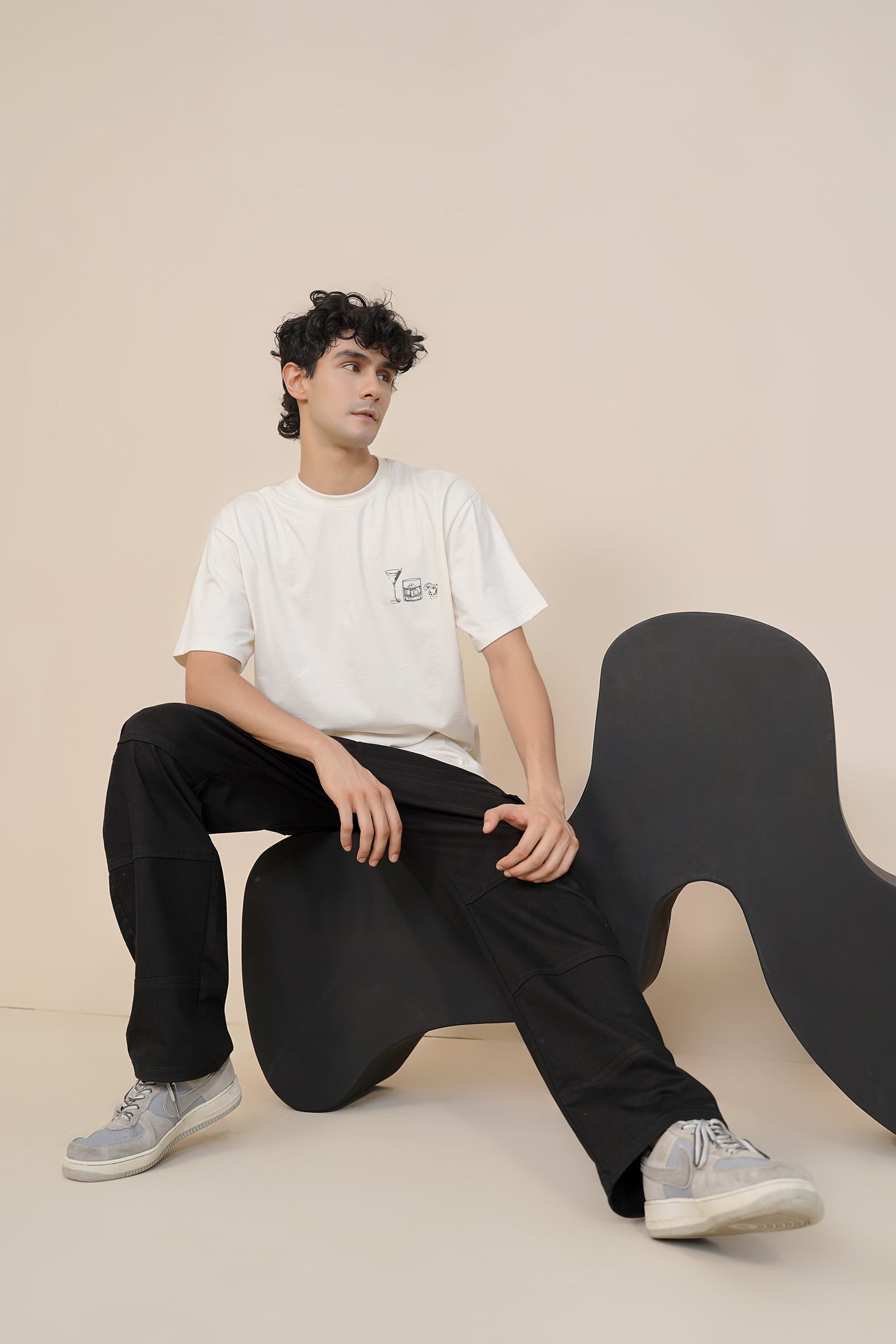 'COCKTAILS MENU' WHITE T-SHIRT