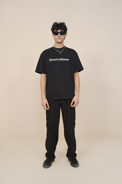 'PATCHWORK' BLACK T-SHIRT