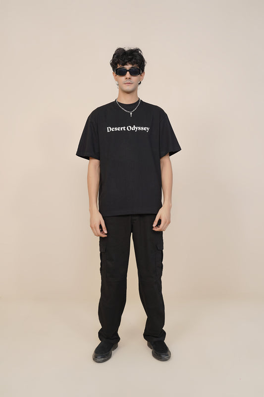 'PATCHWORK' BLACK T-SHIRT
