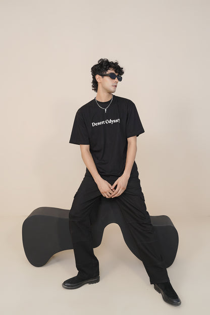 'PATCHWORK' BLACK T-SHIRT