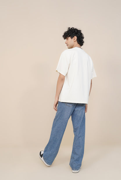 'EMBROIDERED ' WHITE T-SHIRT