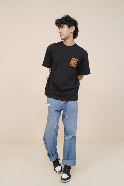 'PUFF PRINTED' BLACK T-SHIRT