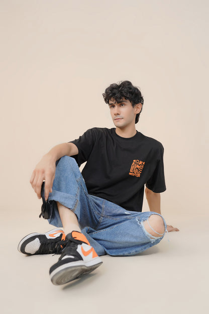 'PUFF PRINTED' BLACK T-SHIRT