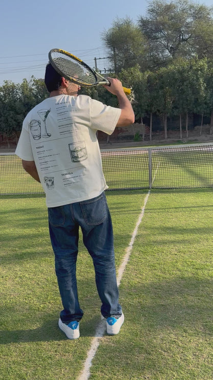 'COCKTAILS MENU' WHITE T-SHIRT