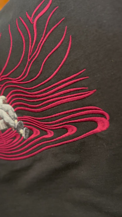 'EMBROIDERED' BLACK T-SHIRT